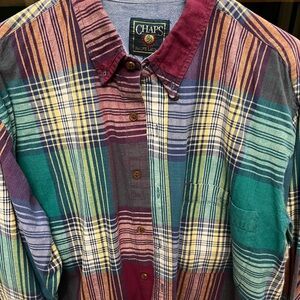 Vibrant Plaid Button Down Shirt by Chaps